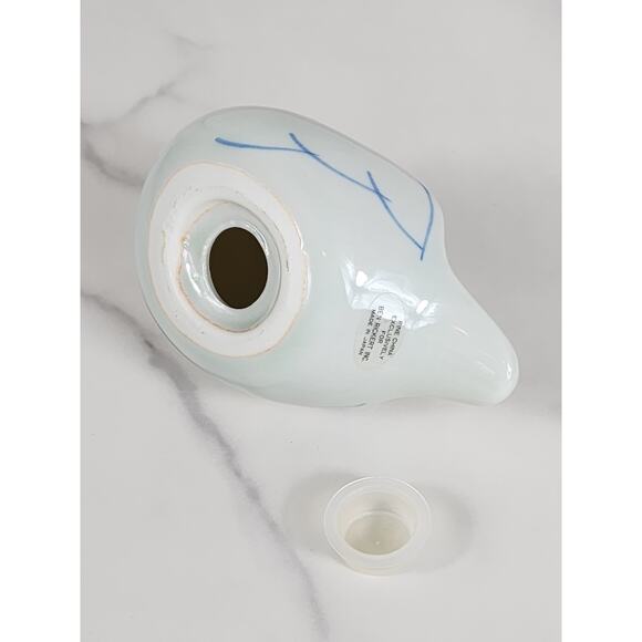 Ben Rickert Blue Bird Potpourri Holder 80's Fine China 4 1/2" Japan Vintage - Picture 11 of 13